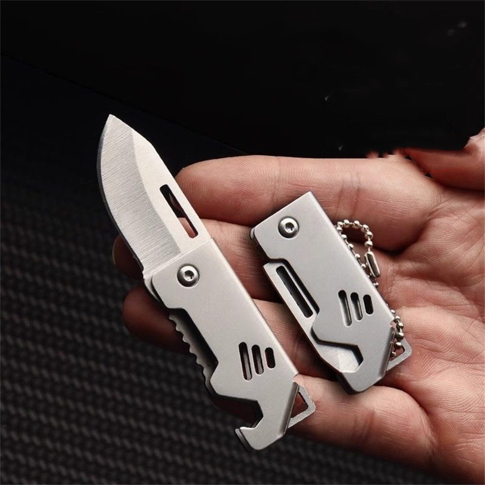 Edc Everyday Carry Knives - Portable Folding Knife Keychain Stainless Steel