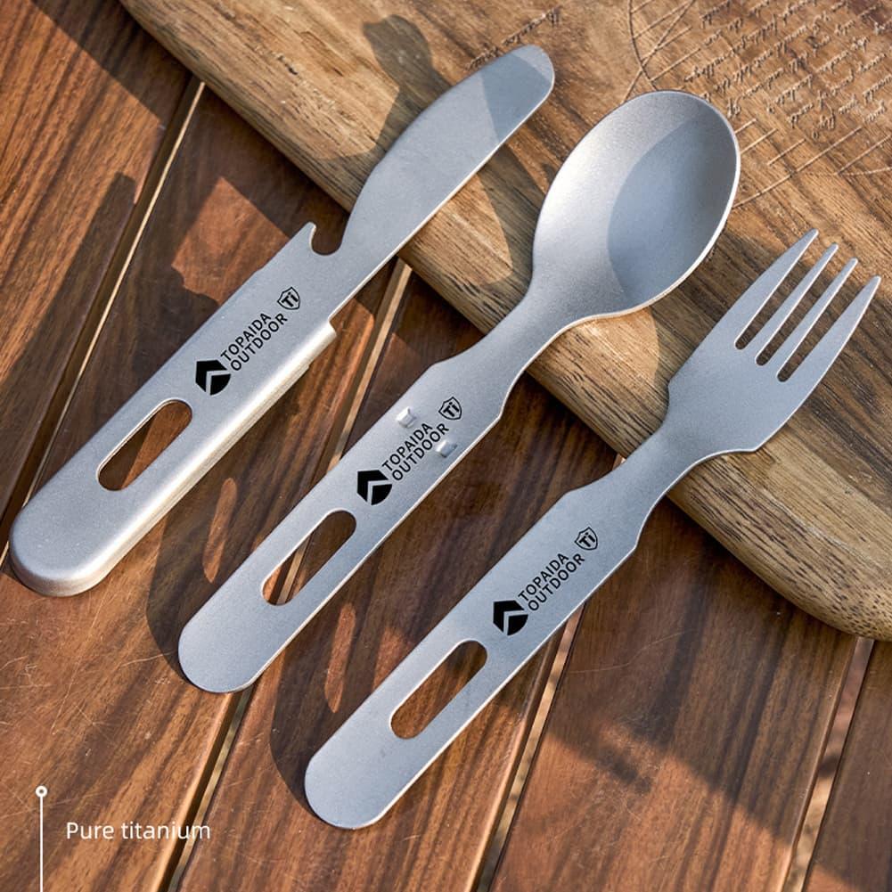 Edc Everyday Carry Knives - 3 in 1 Titanium Camping Fork