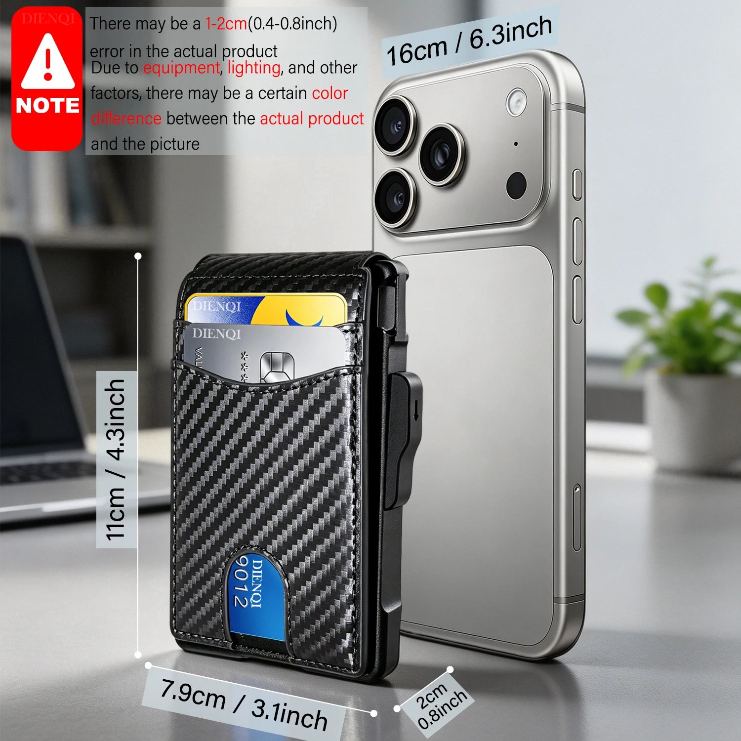 Men Wallet Carbon Fiber RFID B - Money Clip Magnetic recension och pris