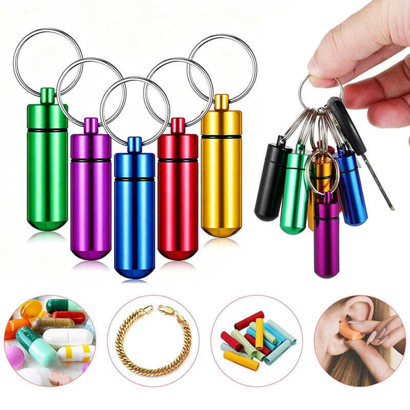 1/5PCS Aluminum Mini Pill Box  - Edc Pill Carry recension och pris