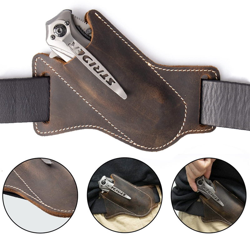 1PC Leather Knives Sheaths Fol - Edc Everyday Carry Knives recension och pris