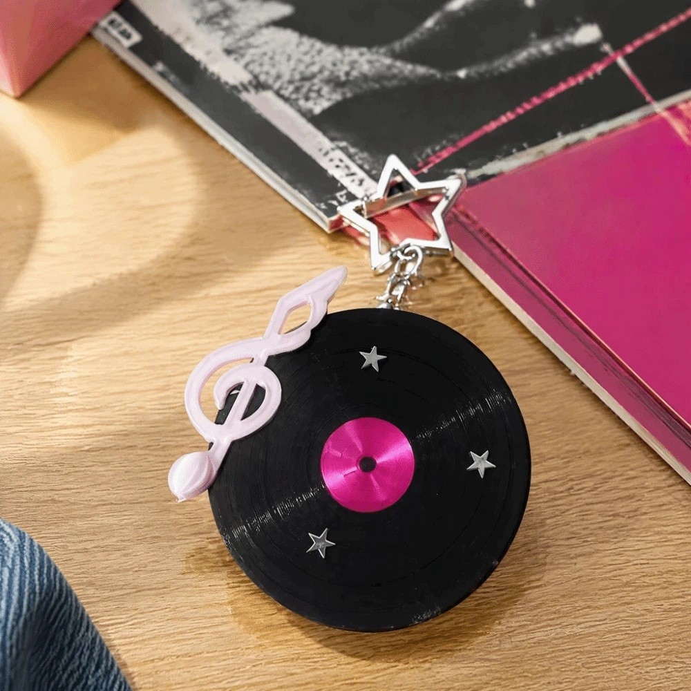 Y2K Vinyl Record Keychain Star - Cable Winder Keychain recension och pris