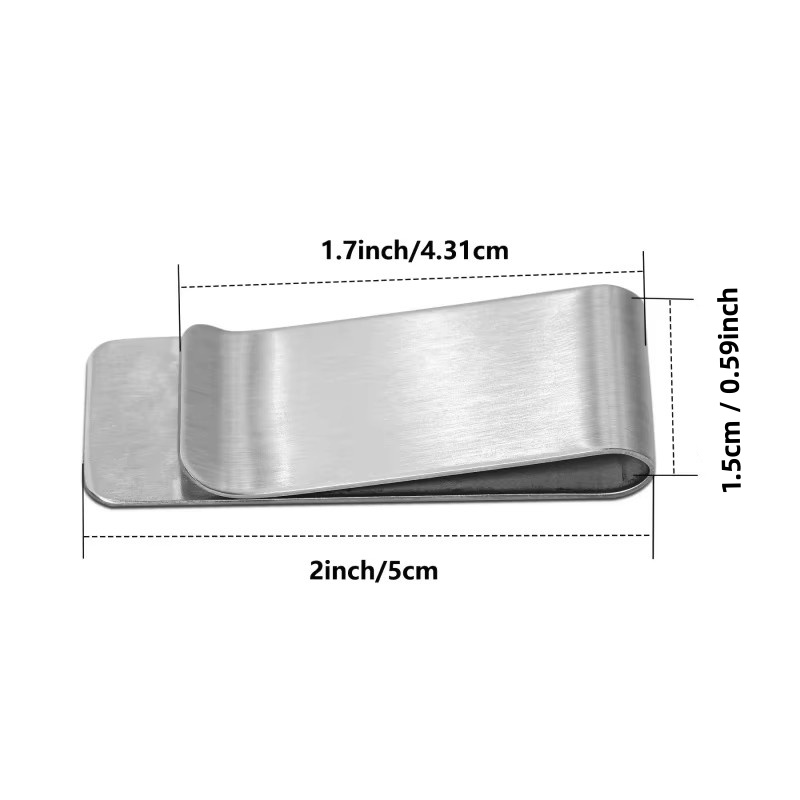 20PCS Stainless Steel Silver S - Money Clip Magnetic recension och pris