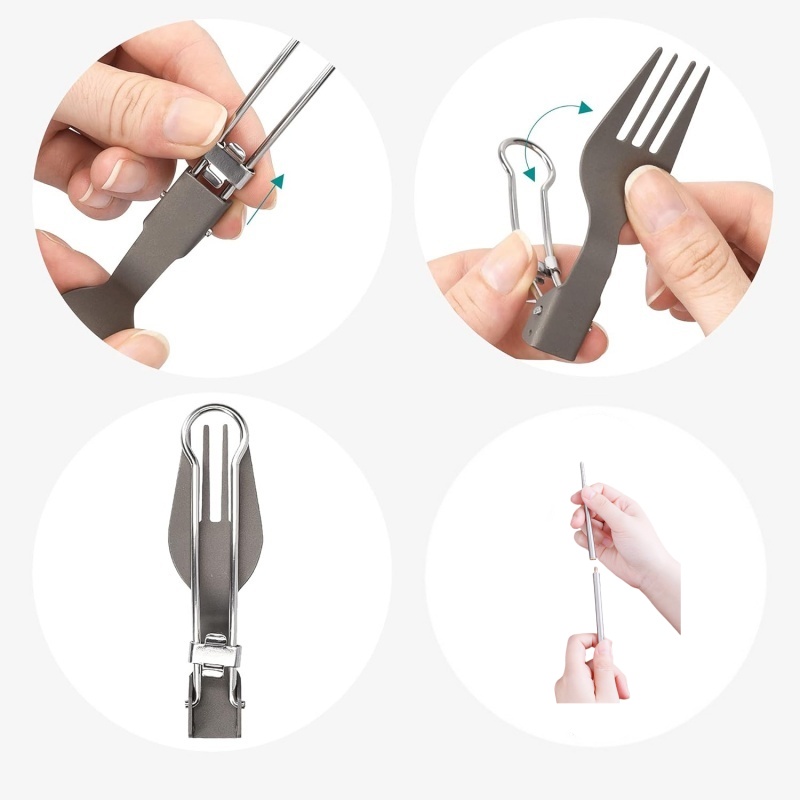 Titanium Foldable Utensil Set  - Edc Everyday Carry Knives recension och pris