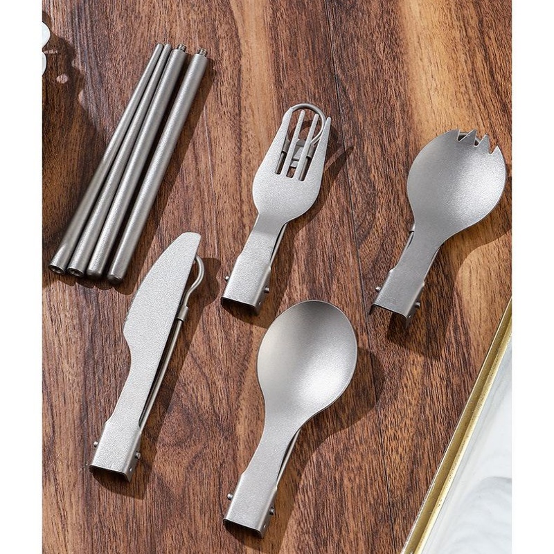 Titanium Foldable Utensil Set  - Edc Everyday Carry Knives recension och pris