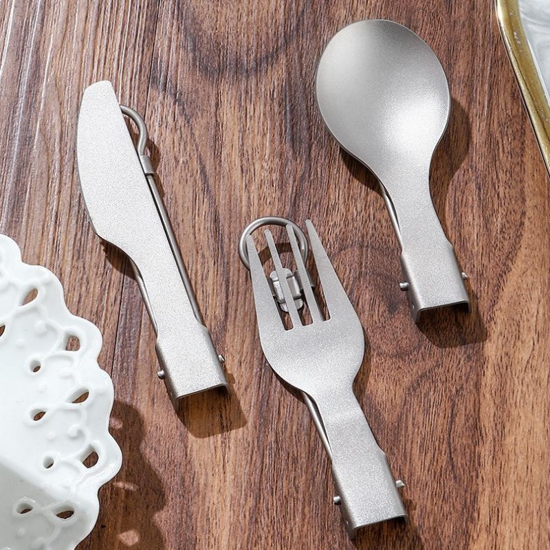 Titanium Foldable Utensil Set  - Edc Everyday Carry Knives recension och pris