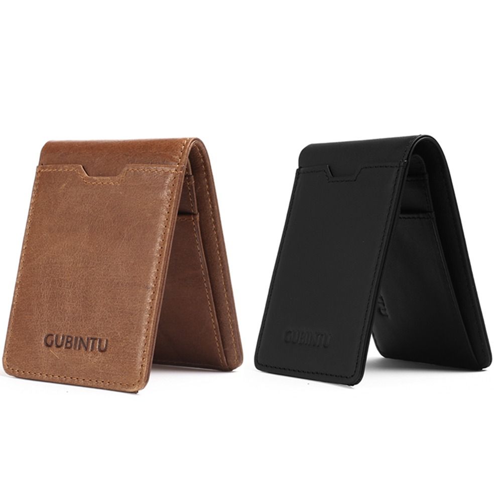Genuine Leather Mens Wallets S - Money Clip Magnetic recension och pris