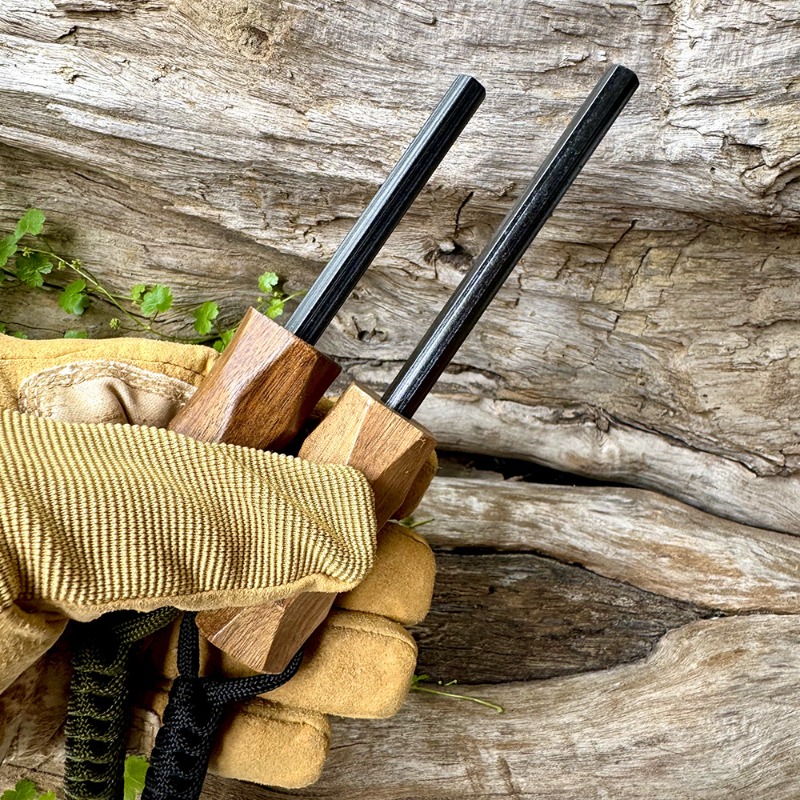 Hexagonal Firestone Rod Wooden - Ferro Rod Striker recension och pris