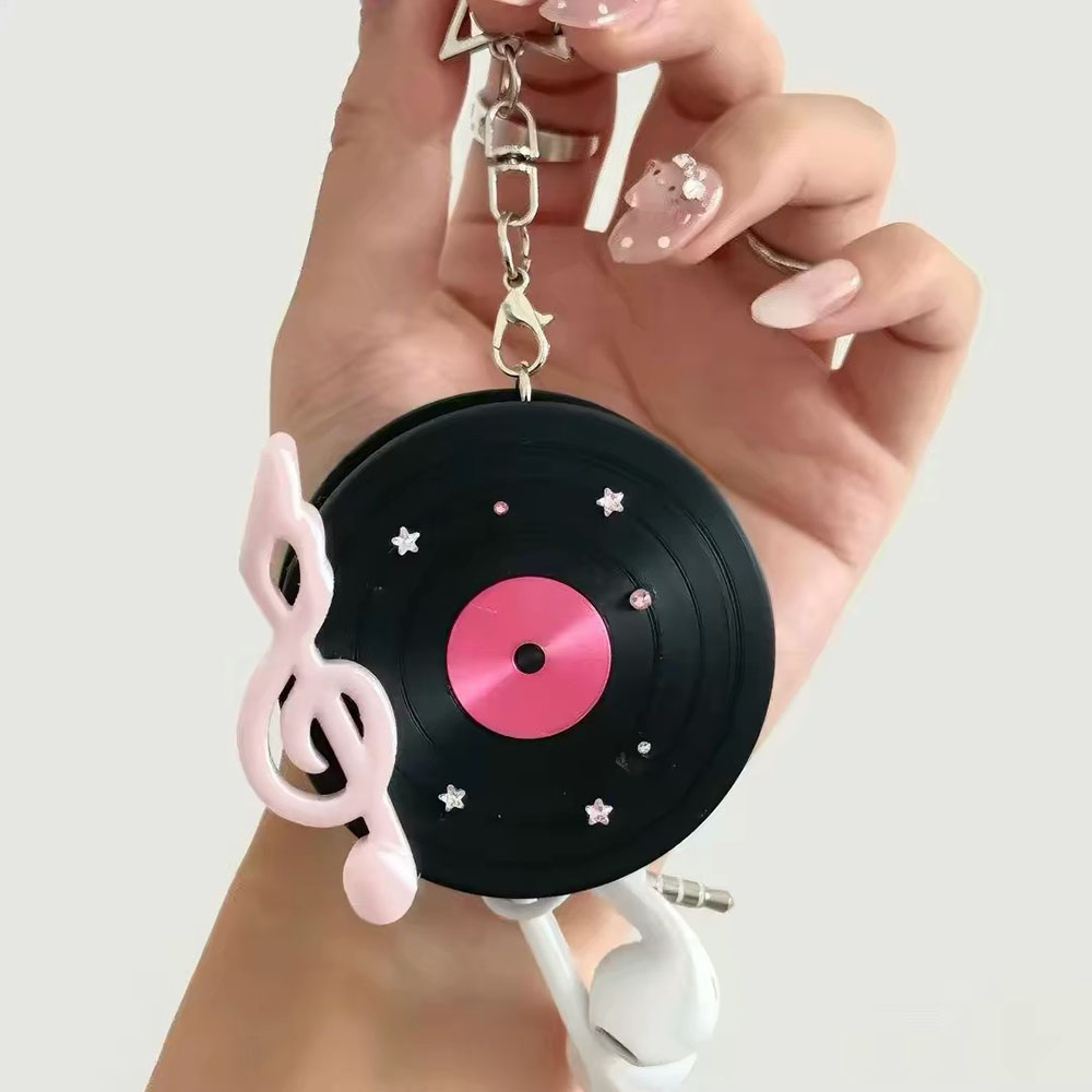 Kawaii Vinyl Record Cable Wind - Cable Winder Keychain recension och pris